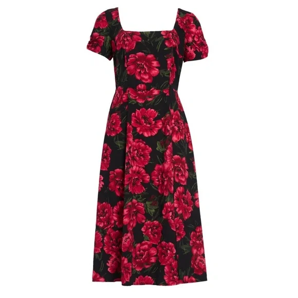 strapless open back dress Rubi Pink Floral Babydoll Mini Dress
